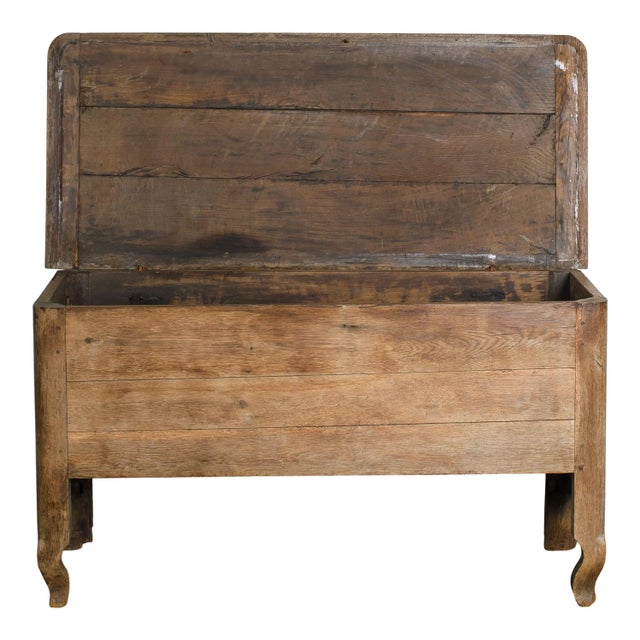 French Early 20th Century Vintage French Wood Chest For Sale - Image 3 of 6