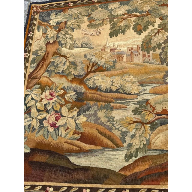 Antique French Handwoven Aubusson Tapestry, 1890s For Sale - Image 4 of 18