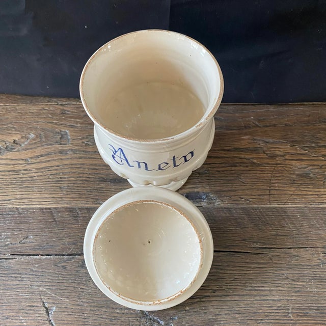 Antique Italian Apothecary Jar Venetian Aneto Porcelain Urn Large For Sale In Portland, ME - Image 6 of 10
