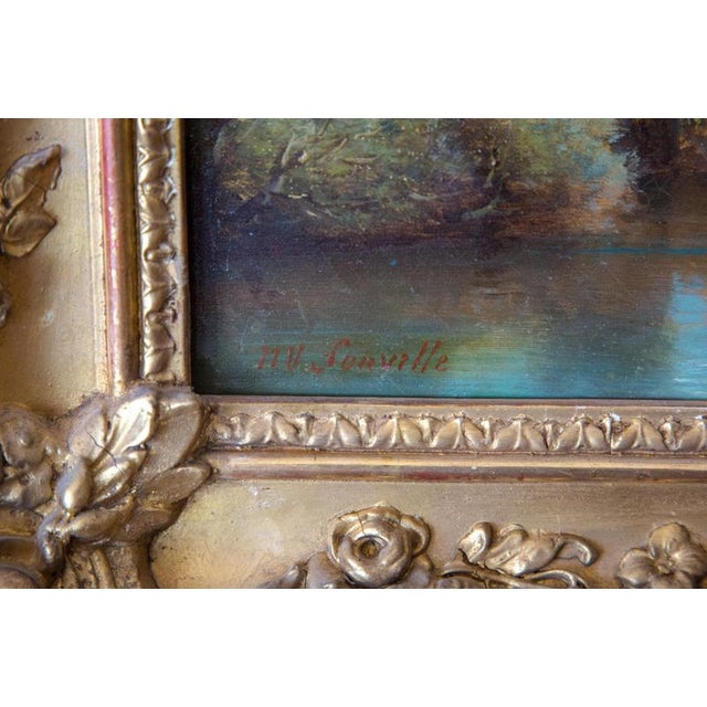 Nicolas-Victor Fonville, Landscape with a Bridge, 19th Century, Oil on Canvas For Sale - Image 3 of 6