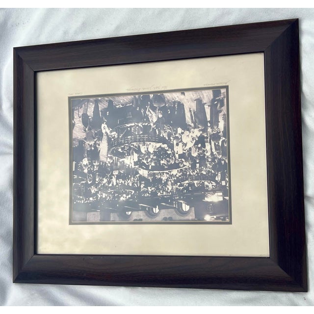 Framed Photograph of Stock Market Trading Floor Circa 1952 For Sale - Image 4 of 8