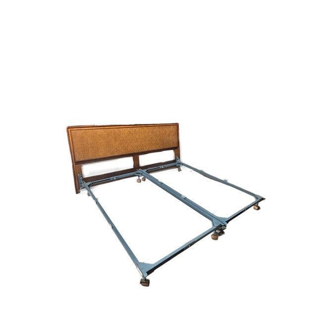 Mid-Century Modern Mid Century Caned King Size Bed For Sale - Image 3 of 5