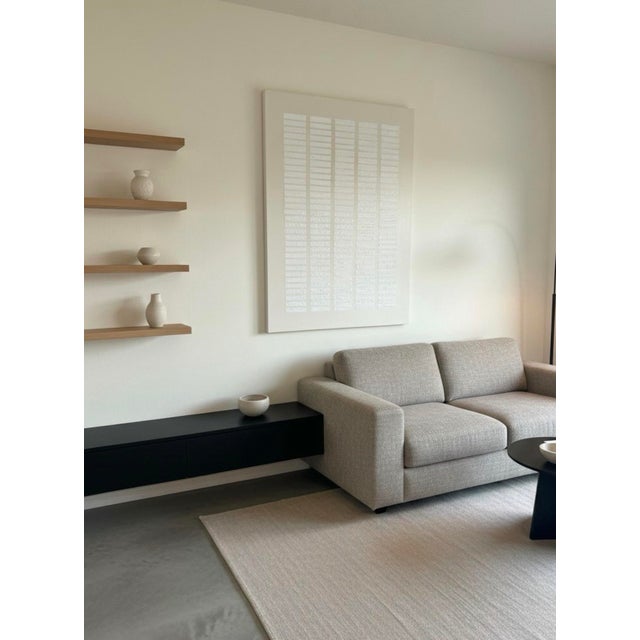 The Space Between, Large Original Neutral Textured Canvas Painting, 36”x48” For Sale - Image 10 of 12