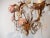1920s French Tole Beaded Roses and White Opaline Drops Chandelier For Sale - Image 5 of 10