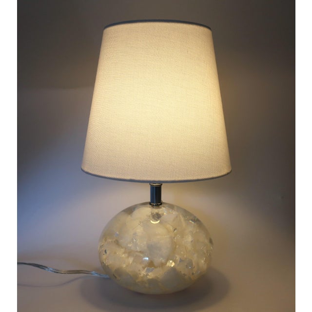 2020s Currey & Company Odette Encased Quartz Acrylic Table Lamp For Sale - Image 5 of 15