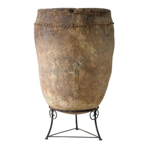 Early 20th Century Berber Antique Unglazed Clay Storage Pot, Morocco