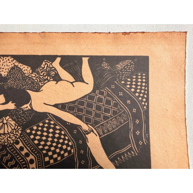 La Paresse, Félix Vallotton, Original Signed Woodcut, 1896 For Sale In Los Angeles - Image 6 of 8