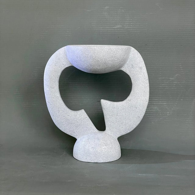 Contemporary Hand Carved Marble Vase by Tom Von Kaenel For Sale - Image 3 of 9