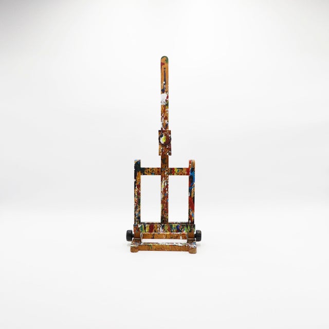 Vintage Mexican Painted Wood Artist Easel For Sale - Image 14 of 17