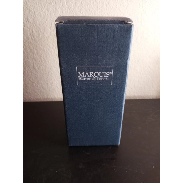 Glass 1980s Marquis Waterford Crystal Poland Etched Posy Vase. For Sale - Image 7 of 8