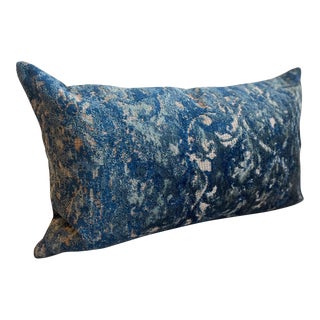 Teal Velvet Lumbar Pillow For Sale