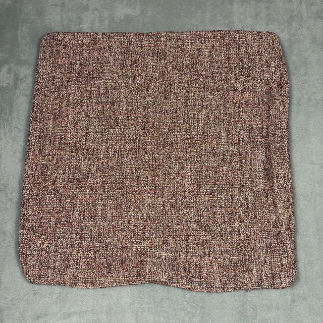 Handmade Designer Fabric Pillow Cover 22x22 Burgundy Brown Textured Weave New For Sale In Atlanta - Image 6 of 6