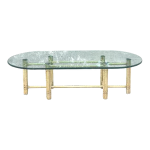 Late 20th Century Vintage Coastal Signed McGuire Coffee Table