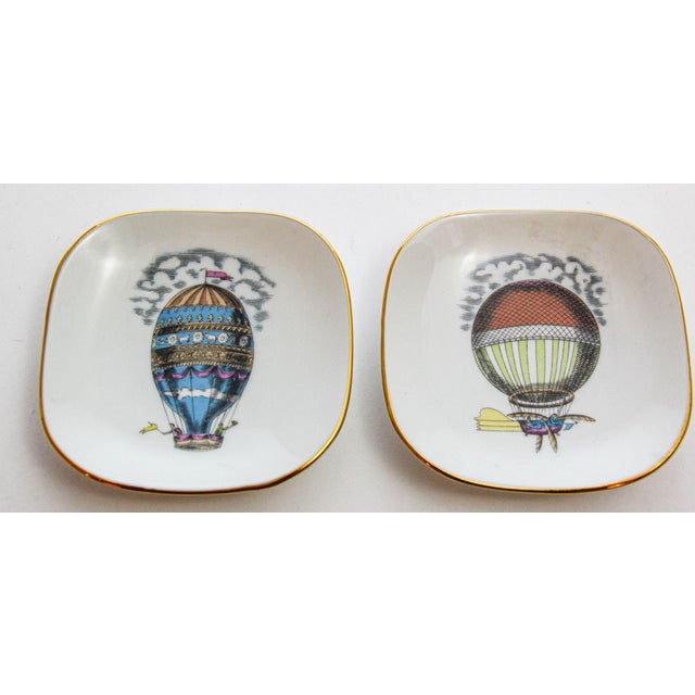Ceramic Richard Ginori Porcelain Collectible Dishes Alitalia Airlines Hot Air Balloon For Sale - Image 7 of 9