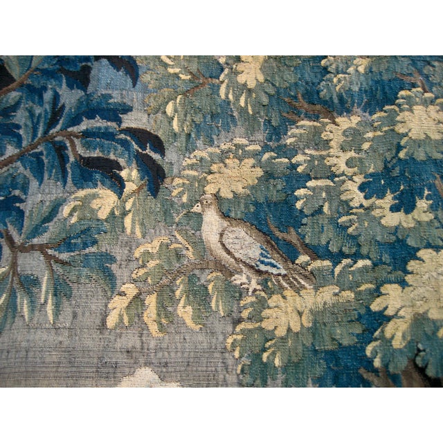 Green Late 17th Century French Aubusson Verdure With Pheasant For Sale - Image 8 of 12