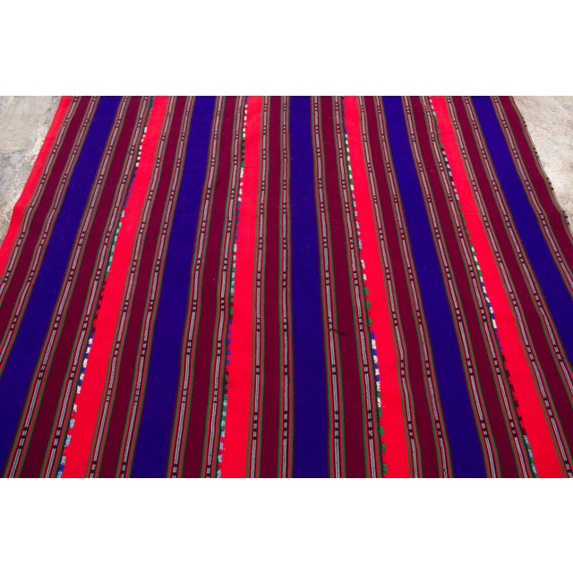 Traditional Vintage Chaput Kilim Wool Rug With Striped Design by Rug & Kilim, 1950-1959 For Sale - Image 3 of 6
