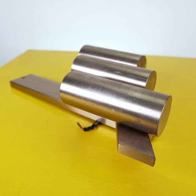 Vintage Metal Wall Light For Sale - Image 3 of 7