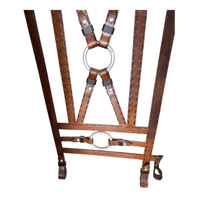 Manner of Jacques Adnet for Hermès Folding Screen or Room Divider For Sale - Image 10 of 12