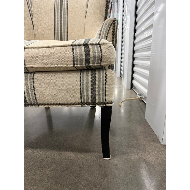 Textile Williams Sonoma Chelsea Wingback Chair For Sale - Image 7 of 9