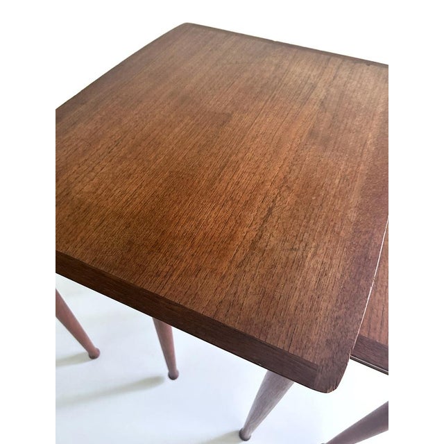 Vintage Danish Nesting Tables from Moebel Intarsia, Set of 2 For Sale - Image 6 of 11