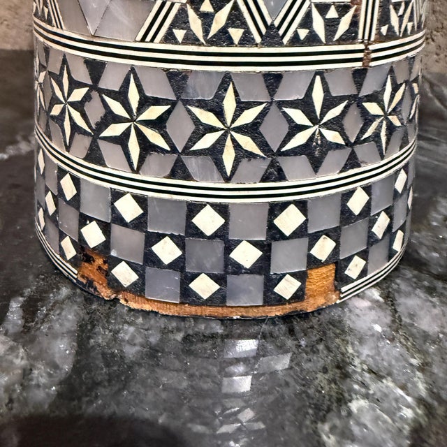 Gray Vintage Darbuka Hand Drum Arab Music Instrument For Sale - Image 8 of 9