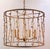 Original retail $2690, stylish Currey & Company Modern Gold Adagio Chandelier, crystal accents, showroom floor sample