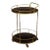 Modern Iron and Leather Serving Side Table Cart For Sale