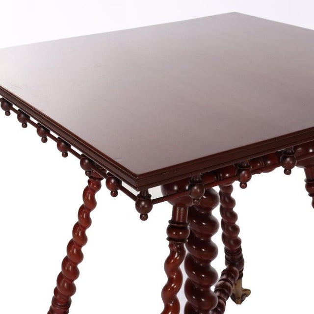 1920s Antique Rj Horner Cherry Twist Leg Lamp Table C1920 For Sale - Image 5 of 8