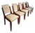 Mid-Century French Walnut Dining Chairs in Light Taupe Upholstery, 1950s, Set of 5 For Sale