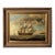 Mid Century British Sailing Ship Maritime Oil Painting For Sale