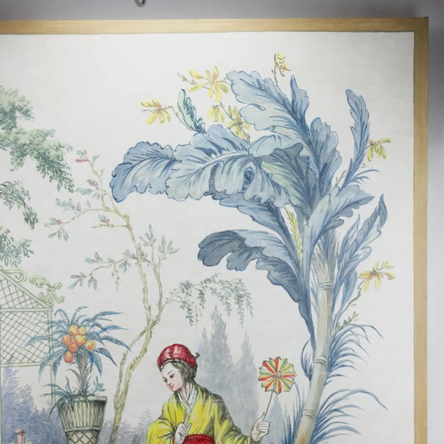 Mid 20th Century Vintage 18th Century European "Chinoiserie" Style Decorative Painting, For Sale - Image 5 of 11
