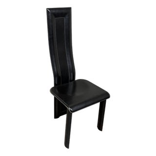 Modern Alice High Back Chair in Black Leather from Cattelan Italia For Sale