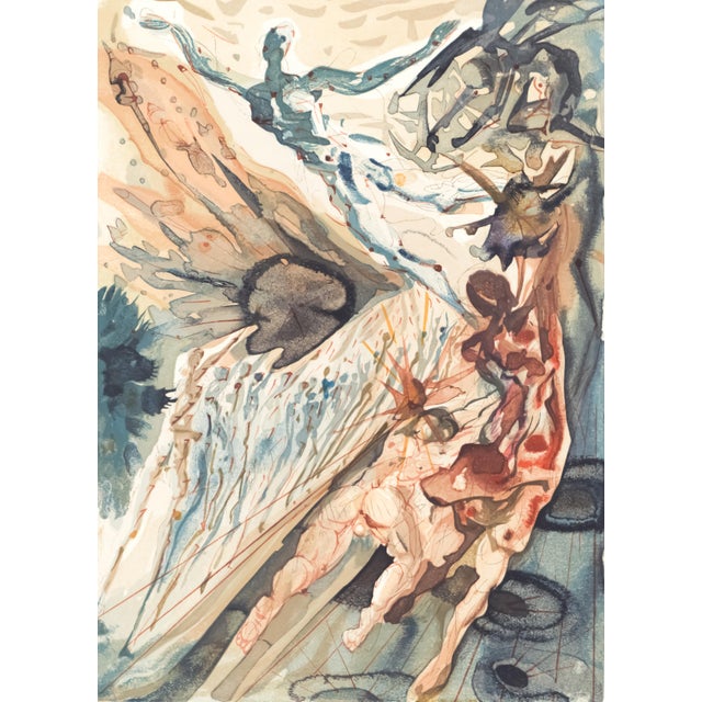 Original engraving from Salvador Dalí’s "The Divine Comedy" published by Editions d’Art Les Heures Claires, Paris, in...