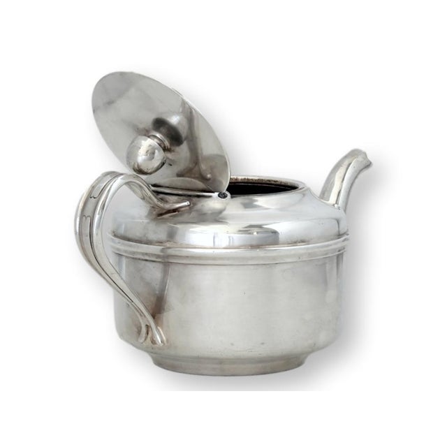 An authentic 1940s United States Navy officers' mess teapot by Reed & Barton in heavy silverplate. Built for military...