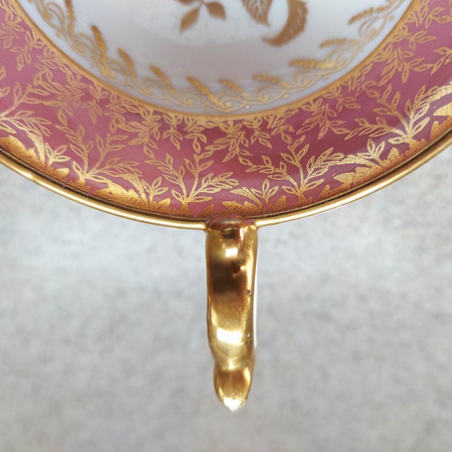 Traditional Vintage Aynsley Bone China Cabbage Rose Tea Cup and Saucer- 2 Pieces For Sale - Image 3 of 17