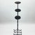 2020s Hand Forged Iron Candelabra Set of 3 (92-112cm) Antique Copper Finish Straight Stem with French Scroll Base For Sale - Image 5 of 7