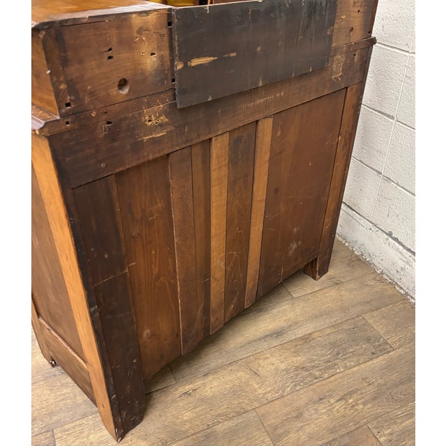 Antique Victorian Eastlake Farmhouse Style Burled Dresser With Swivel Mirror For Sale - Image 12 of 15