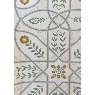 Morris & Co. Brophy Trellis Ivory/ Sage Wallpaper For Sale