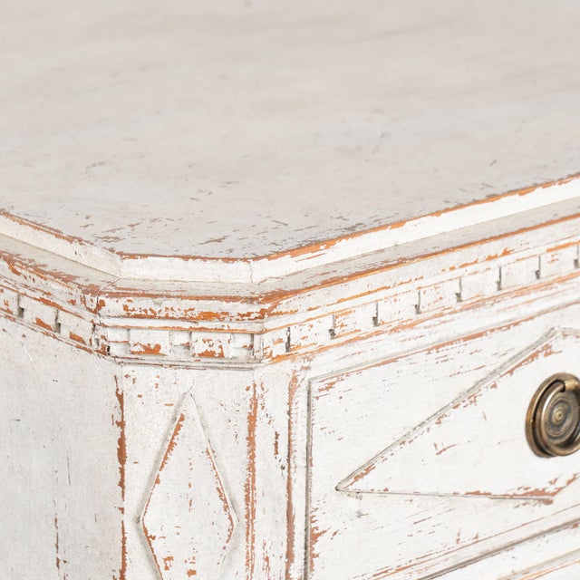 Antique White 19th Century Swedish White Painted Pine Sideboard Buffet For Sale - Image 8 of 15