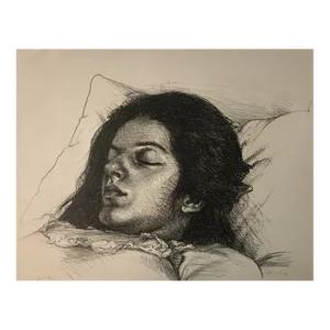 1977 Asleep in Italy Lithograph by Sigmund Abeles