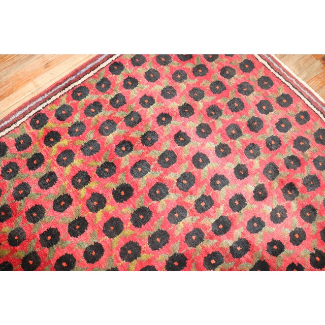 Zabihi Collection Red Vintage Turkish Kars Rug - 6'6" x 9' For Sale - Image 11 of 12