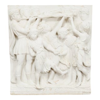 Renaissance Style Plaster Relief Sculpture After Luca Della Robbia For Sale