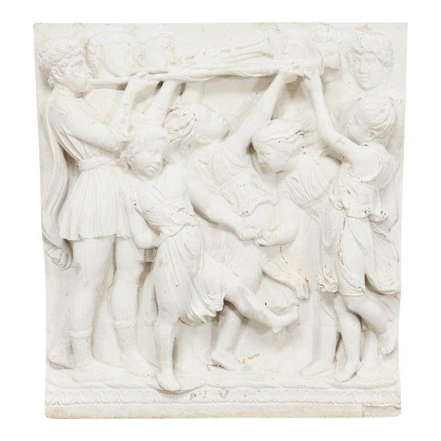 Renaissance Style Plaster Relief Sculpture After Luca Della Robbia For Sale