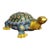 Late 20th Century Cloisonné Enamel Turtle Sculpture With Yin-Yang Shell For Sale