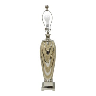 Contemporary Modern Silver & Gold Ceramic "Allegheny" Table Lamp by Uttermost For Sale