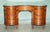 Victorian Marquetry Inlaid Hardwood Kidney Library Desk For Sale - Image 3 of 18