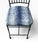 Faux Bamboo Wrought Iron Counter Stool | Spindle Back & Blue Damask Seat | Sold Individually, 5 Available For Sale - Image 11 of 12