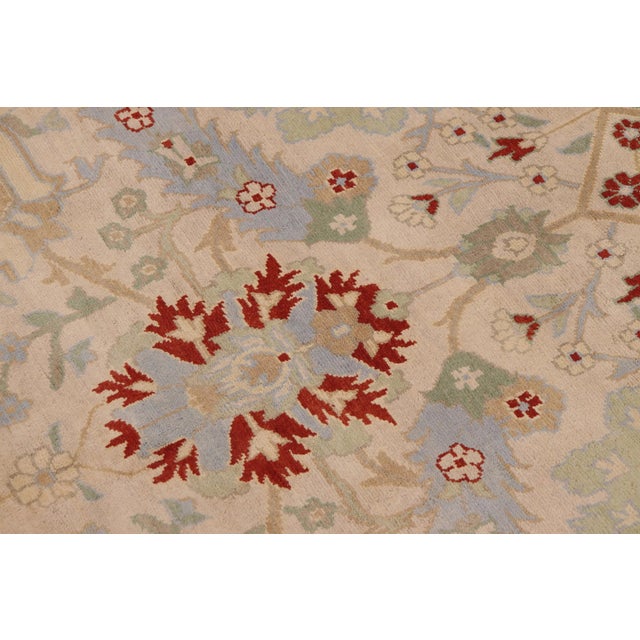 Oriental Ziegler Beige Rust Hand-Knotted Wool Rug - 9'0'' X 11'11'' For Sale In New York - Image 6 of 8