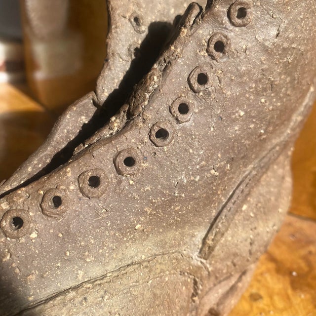 1960s 1966 Signed Studio Ceramic Boot For Sale - Image 5 of 9