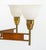 Mid-Century Modern Walnut Brass 5-Arm Chandelier For Sale - Image 4 of 5